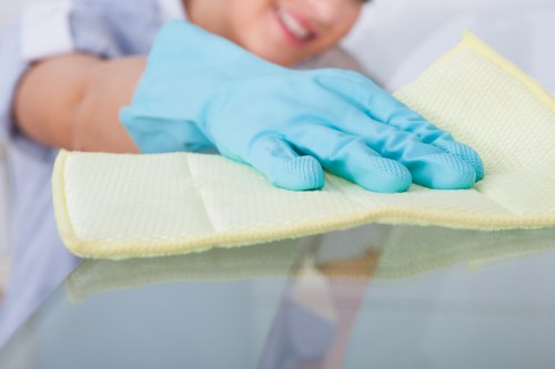 Professional rug cleaning process in a Preston home