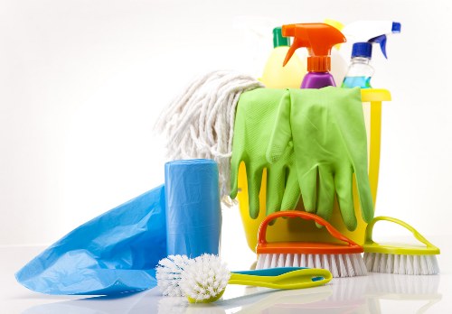 Deep cleaning and drying a rug during Preston service