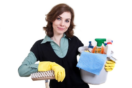 Expert carpet cleaners in Preston working on a busy interior